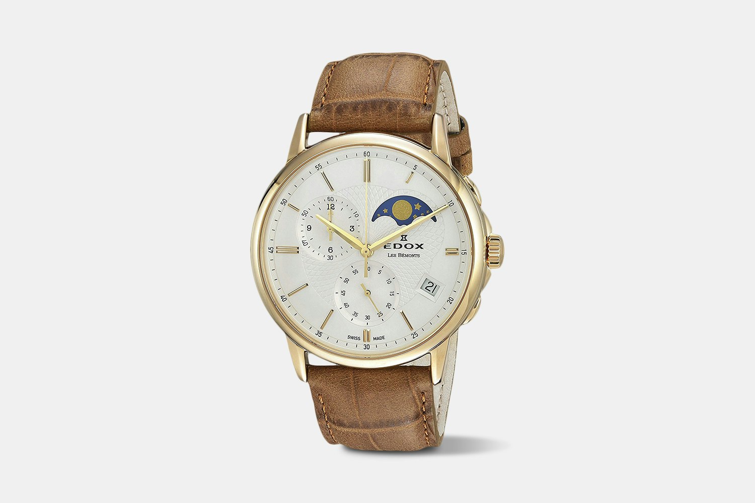 Edox Les Bemonts Moonphase Quartz Watch